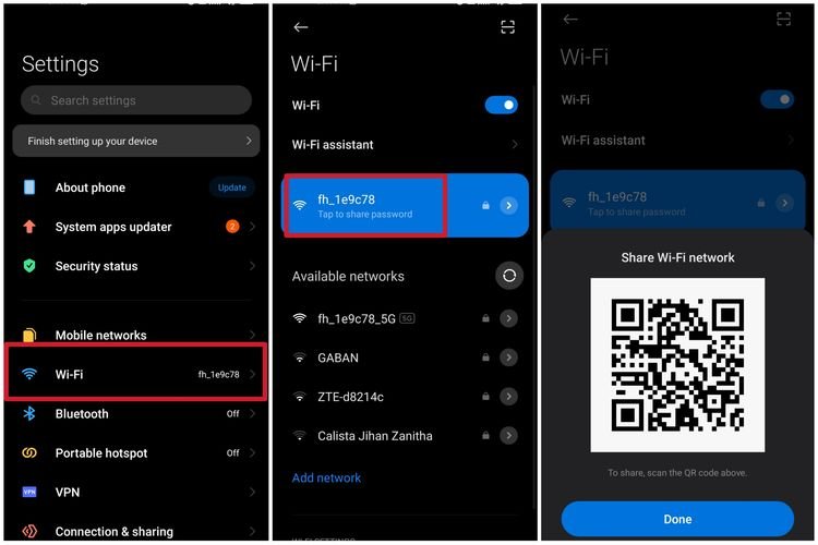 Melihat Password WiFi